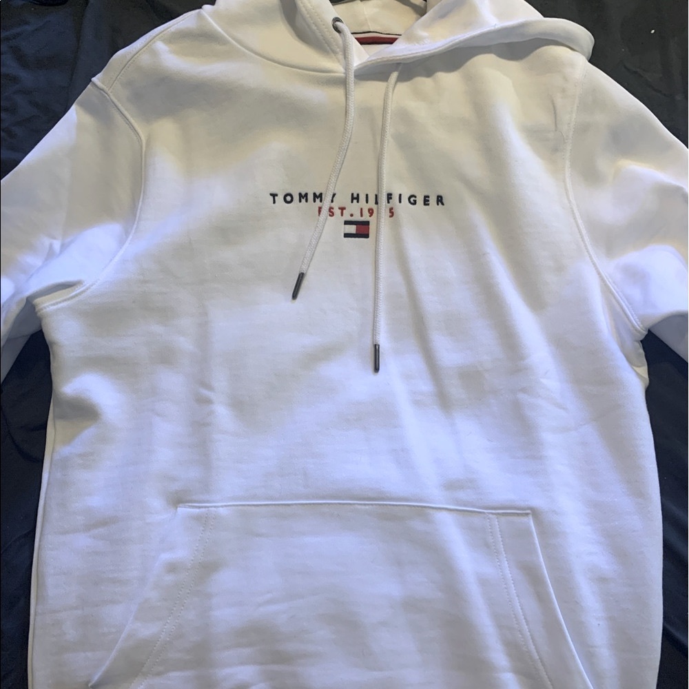 Tommy Hilfiger Mens Small White Hoodie